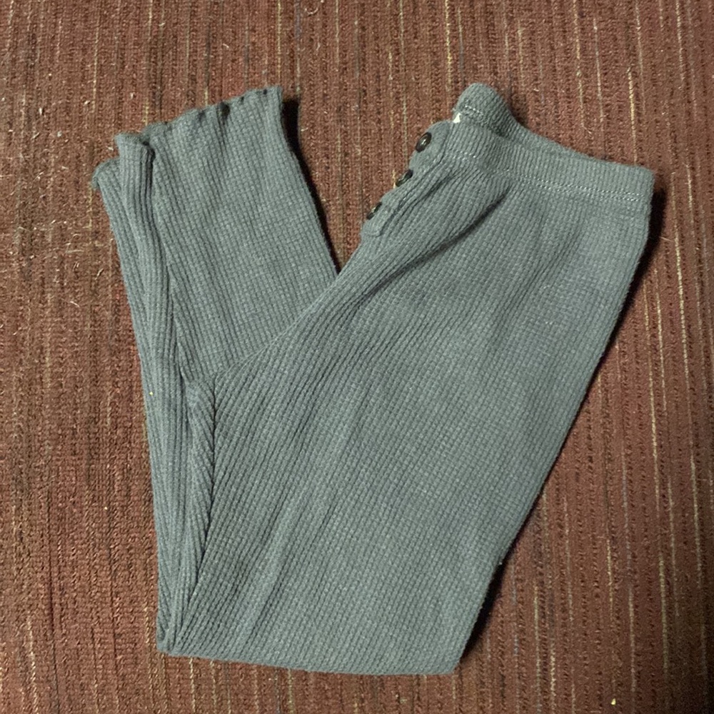 Cozy Gray Ribbed Pants - Picture 3 of 3